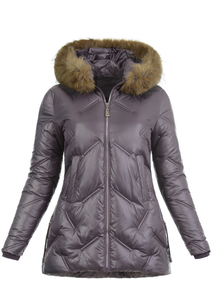 Damska Kurtka Zimowa Fioletowa