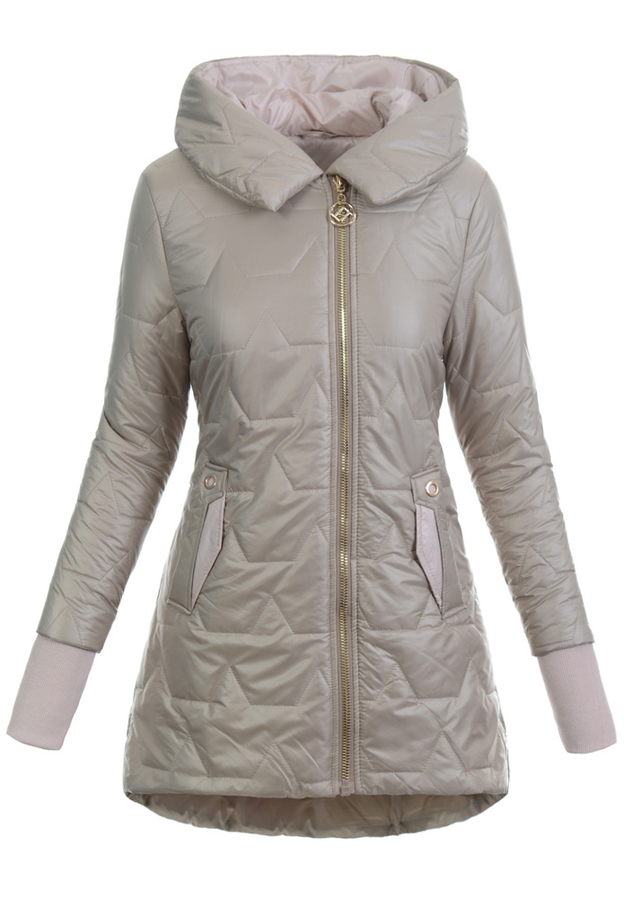 Kurtka Pikowana Wiosenna Cappuccino