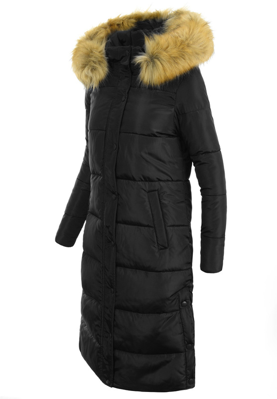 Damska Zimowa Ortalionowa Kurtka Czarna