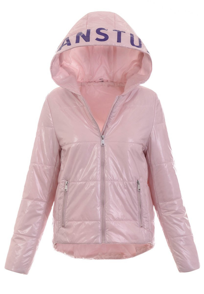 Damska Wiosenno-Jesienna Kurtka Różowa