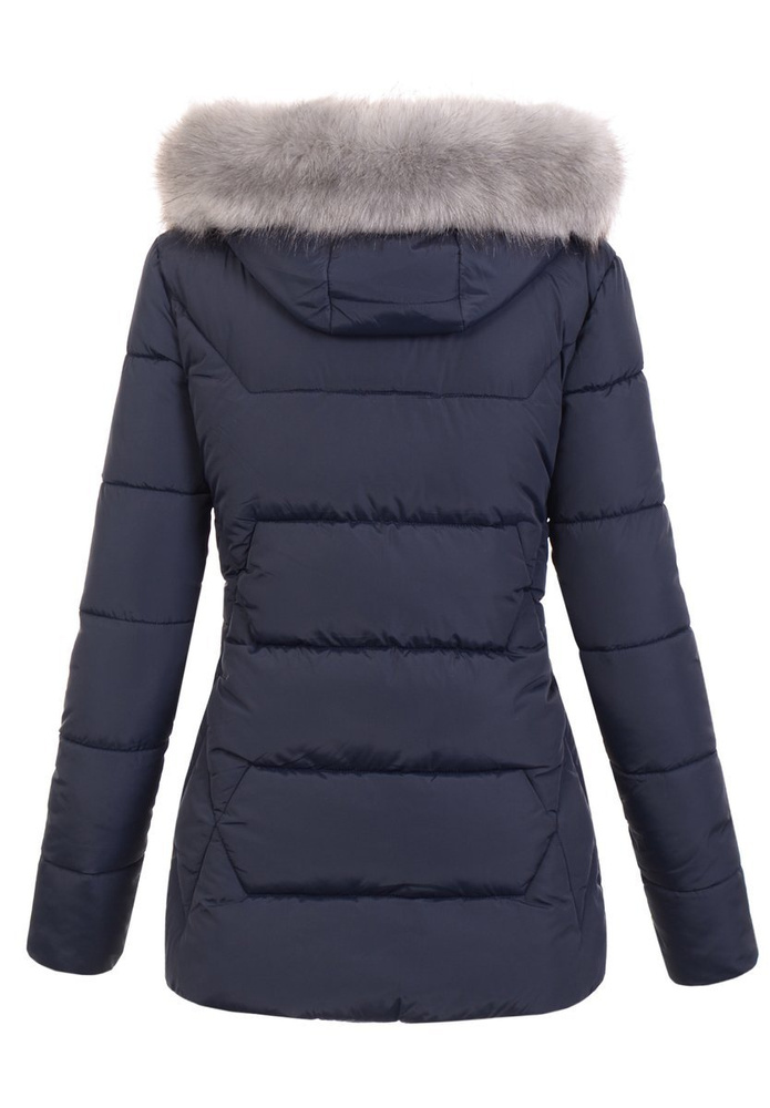 Damska Zimowa Kurtka Ciemno Granatowa