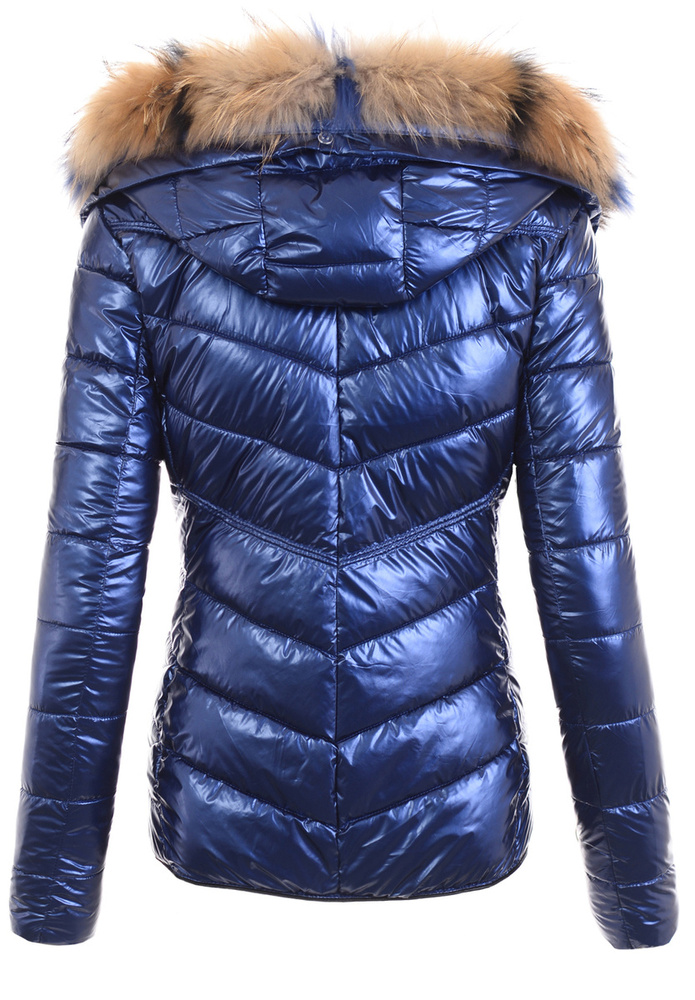 Damska Zimowa Ortalionowa Kurtka Niebieska