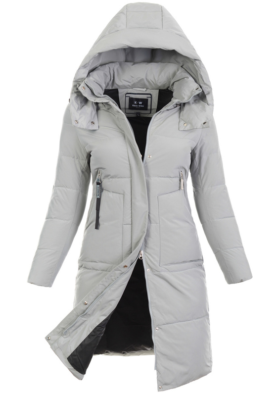 Damska Zimowa Ortalionowa Kurtka Miętowa