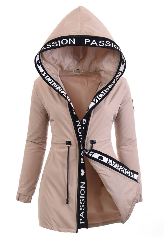 Damska Wiosenna Ortalion Kurtka Czarna