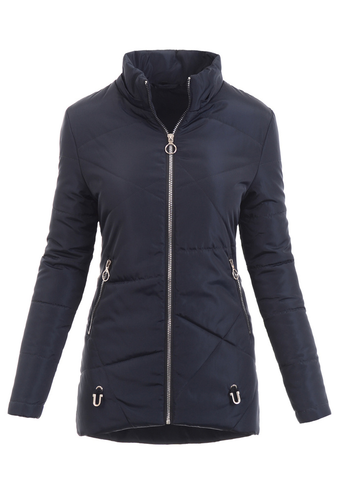 Damska Wiosenna Kurtka Julita Granatowa