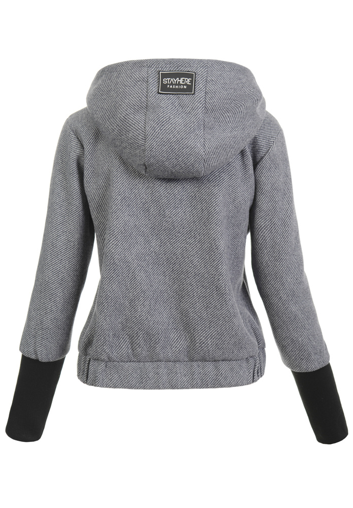 Damski Płaszcz Przejściowy Grafitowy