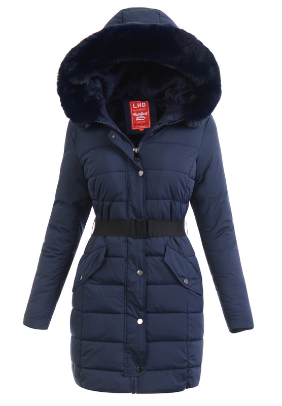Damska Zimowa Ortalionowa Kurtka Granatowa
