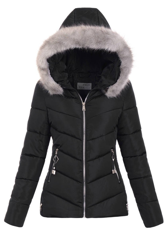 Damska Zimowa Kurtka Czarna