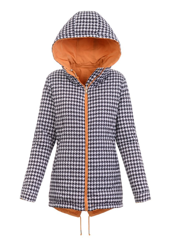 Damska Parka Wiosenna Dwustronna Żółta