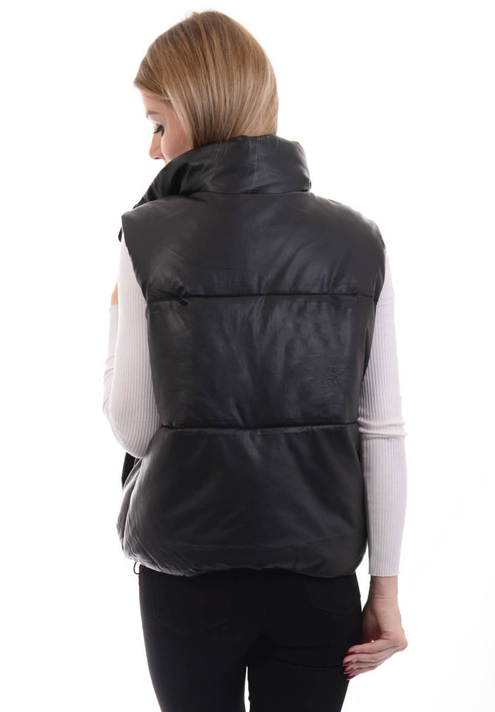 Damska Kamizelka Bezrękawnik Czarny