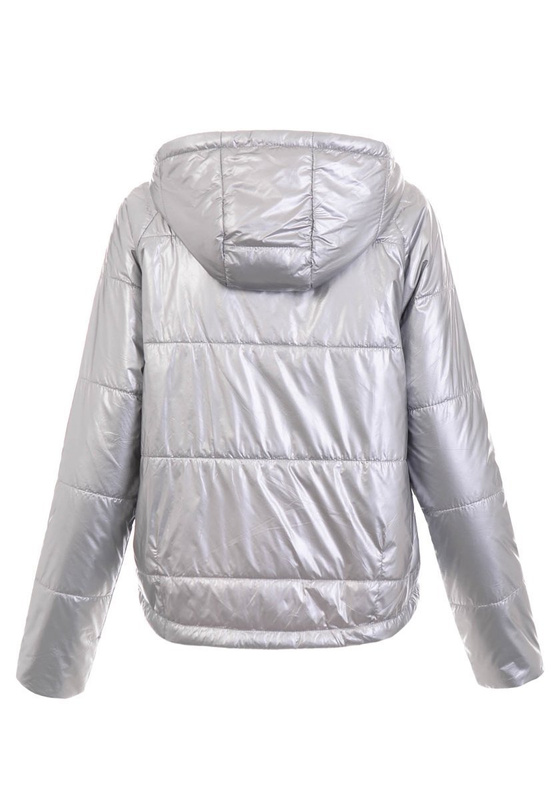 Damska Wiosenno-Jesienna Kurtka Srebrna