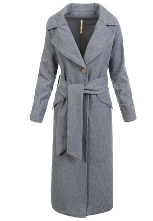 Damski Płaszcz Przejściowy Grafitowy