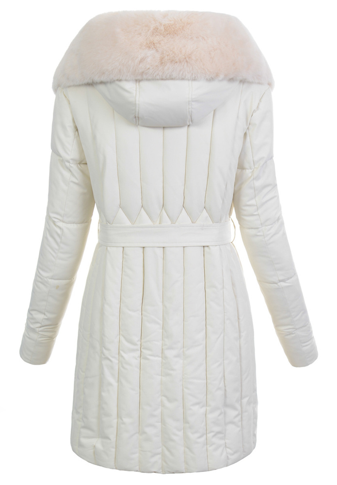 Damska Kurtka Zimowa Ecru