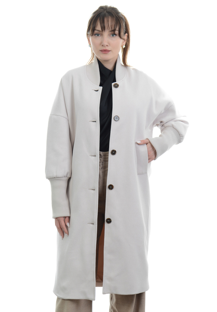 Damski Płaszcz Przejściowy Beżowy