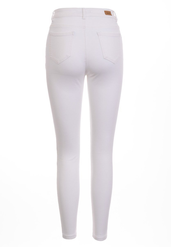 Damskie Spodnie Jeansowe Ecru