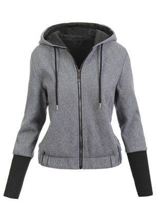 Damski Płaszcz Przejściowy Grafitowy