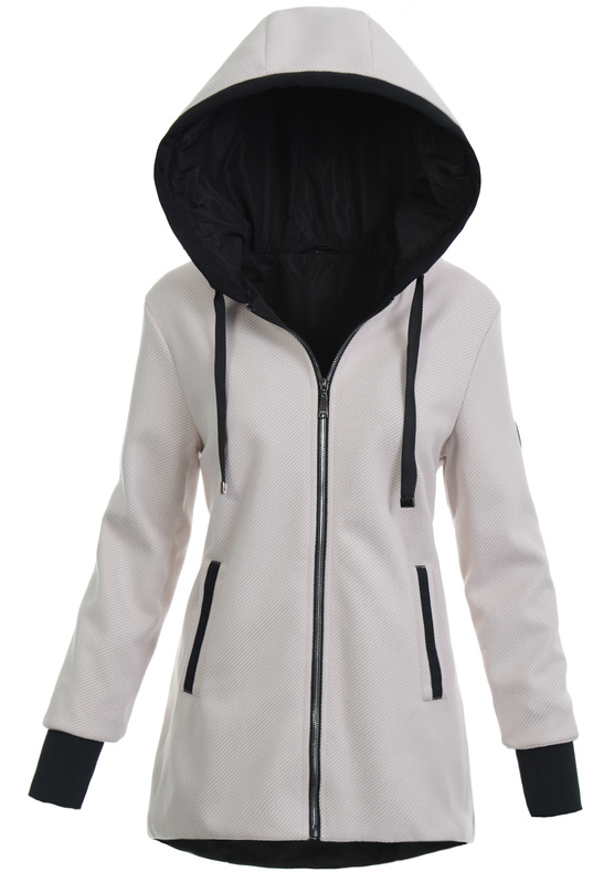 Damski Płaszcz Przejściowy Beżowy