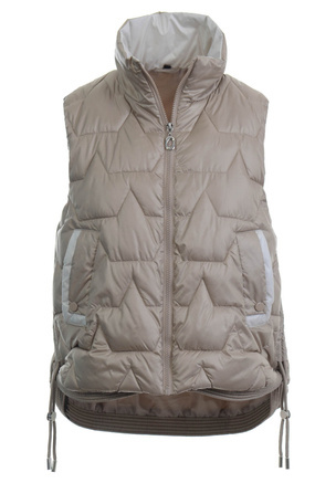 Damska Kamizelka Bezrękawnik Beżowy