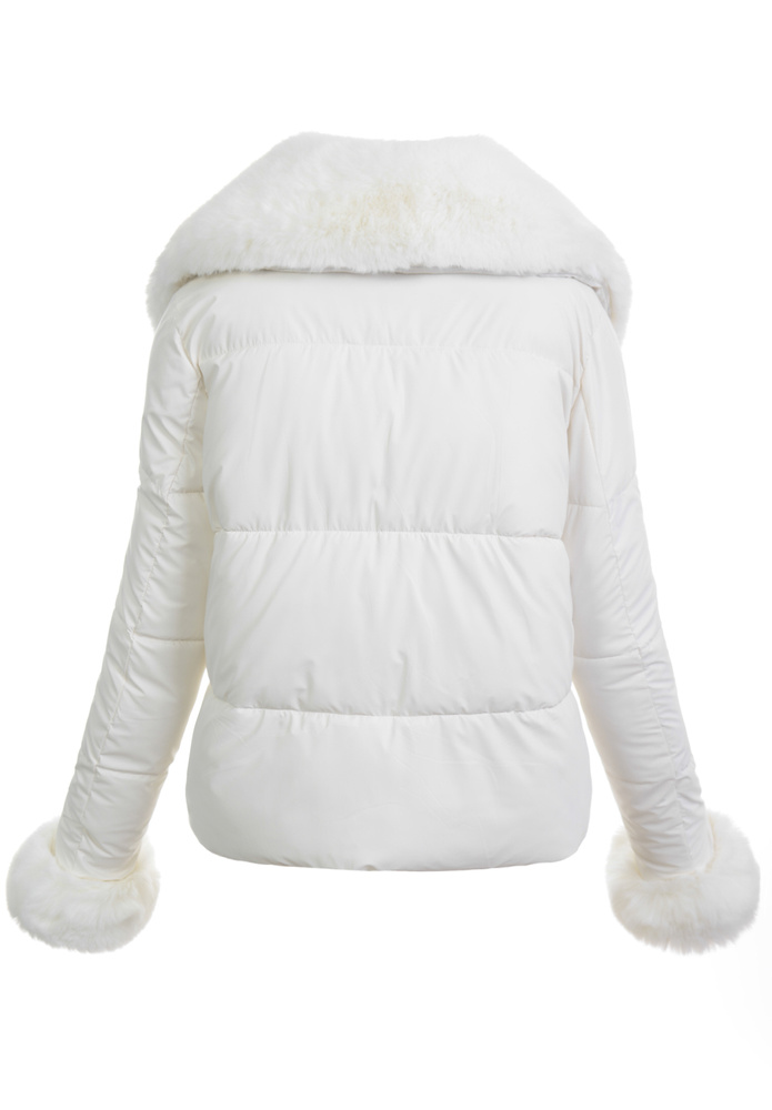 Damska Kurtka Zimowa Ecru