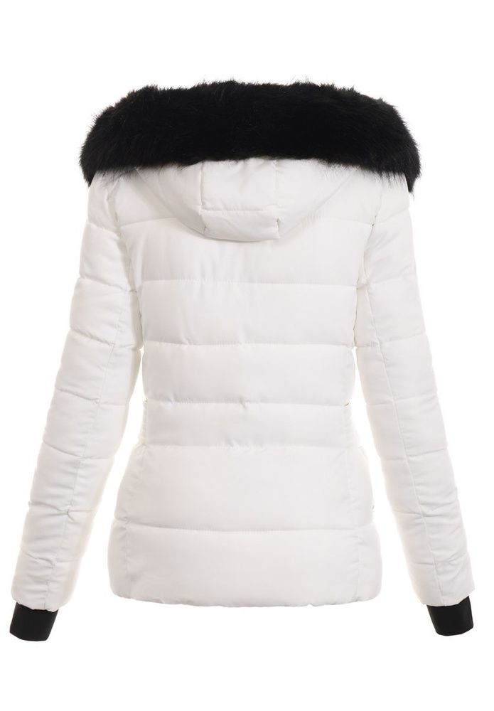 Damska Ortalionowa Zimowa Kurtka Biała