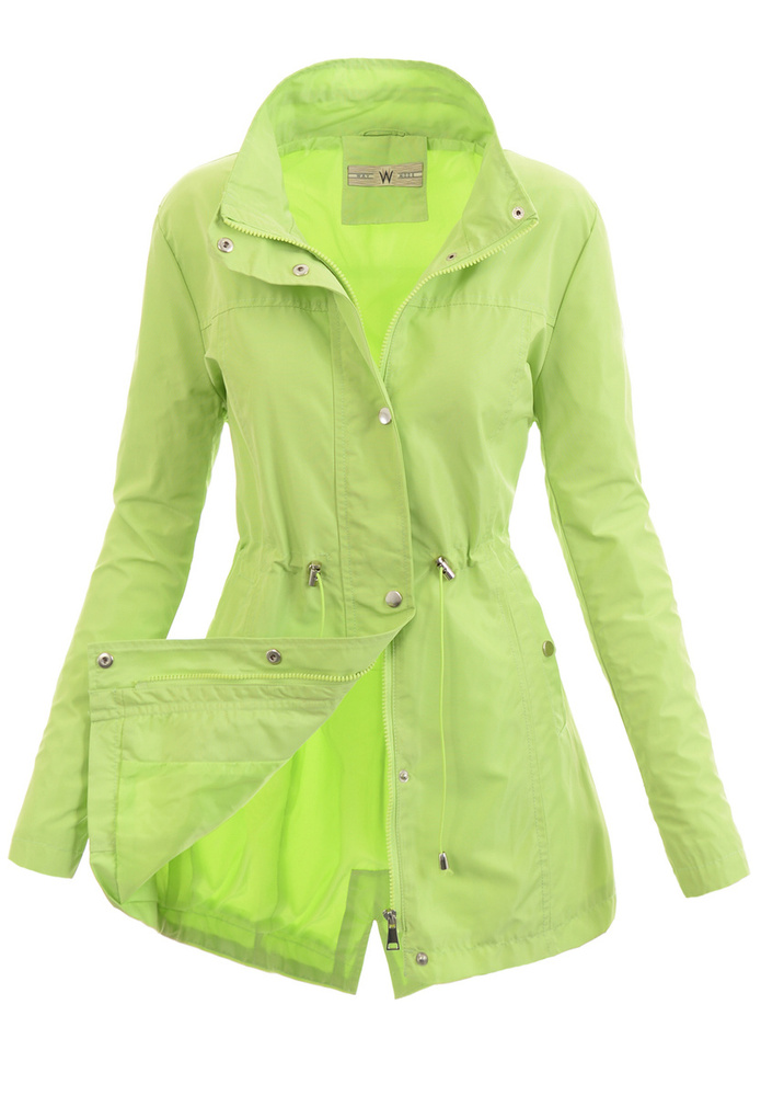 Kurtka Parka Wiosenna Limonkowa