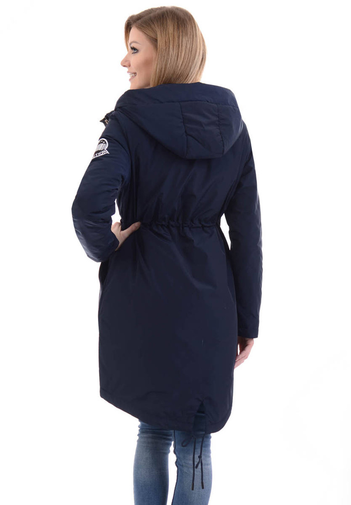 Damska Parka Wiosenna Zielona