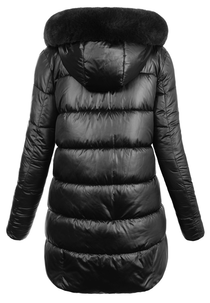 Damska Zimowa Ortalionowa Kurtka Czarna