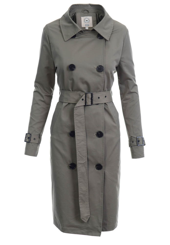 Damska Wiosenno-Jesienna Kurtka Parka Zielona