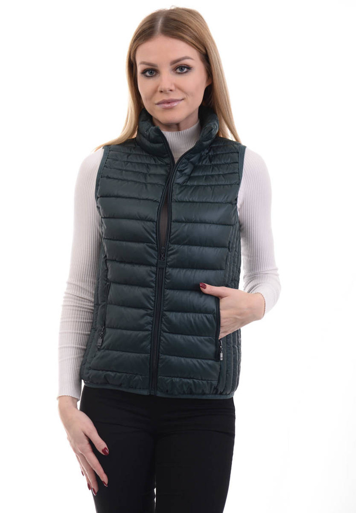 Damska Kamizelka Bezrękawnik Lila Zielony