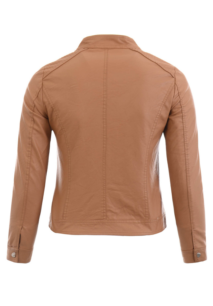 Damska Kurtka Ramoneska Mirka Jasno Brązowa