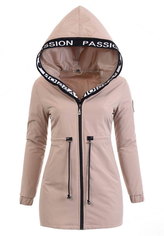 Damska Wiosenna Ortalion Kurtka Czarna