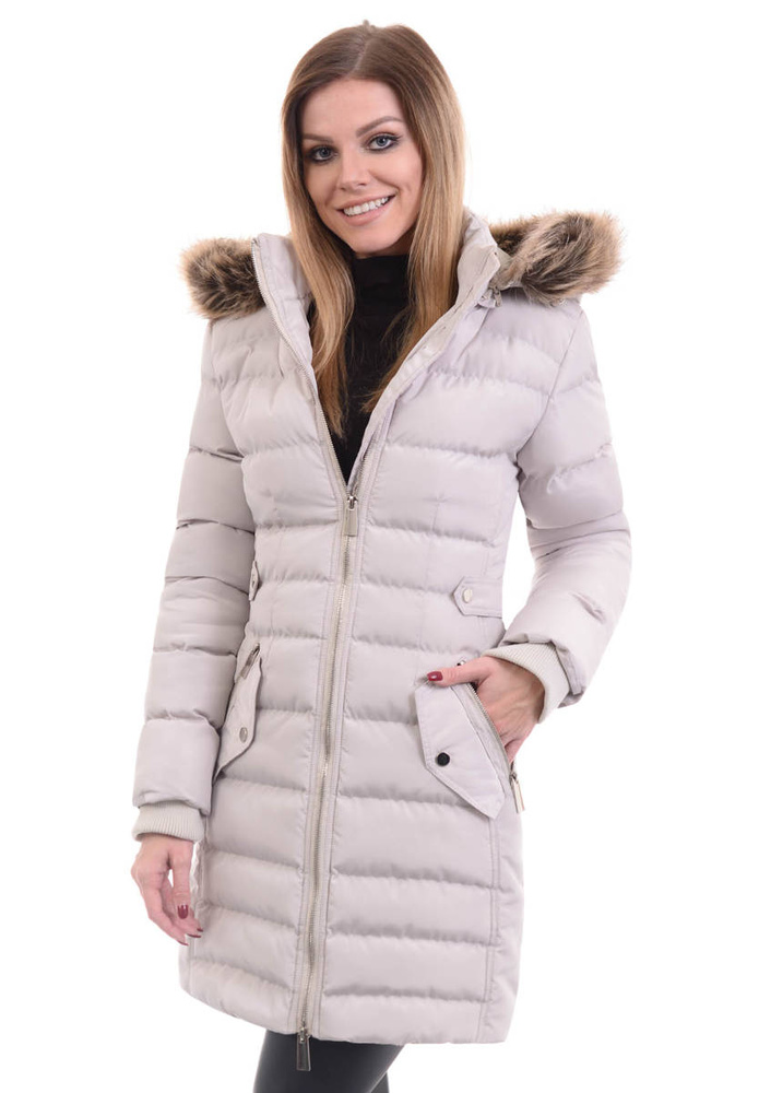 Damska Zimowa Ortalionowa Kurtka Czarna