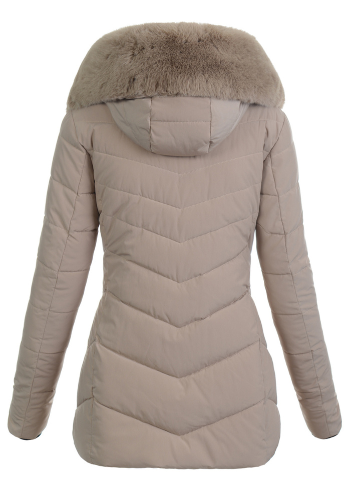 Damska Kurtka Zimowa Beżowa