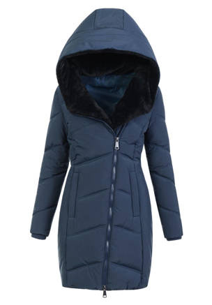 Damska Zimowa Ortalionowa Kurtka Granatowa