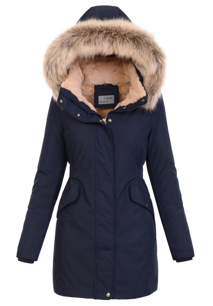 Zimowa Kurtka Parka Mirela Granatowa