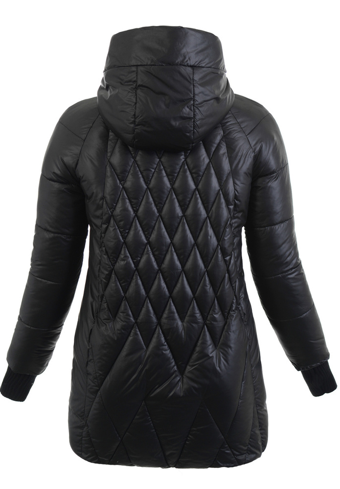 Damska Ortalionowa Zimowa Kurtka Czarna