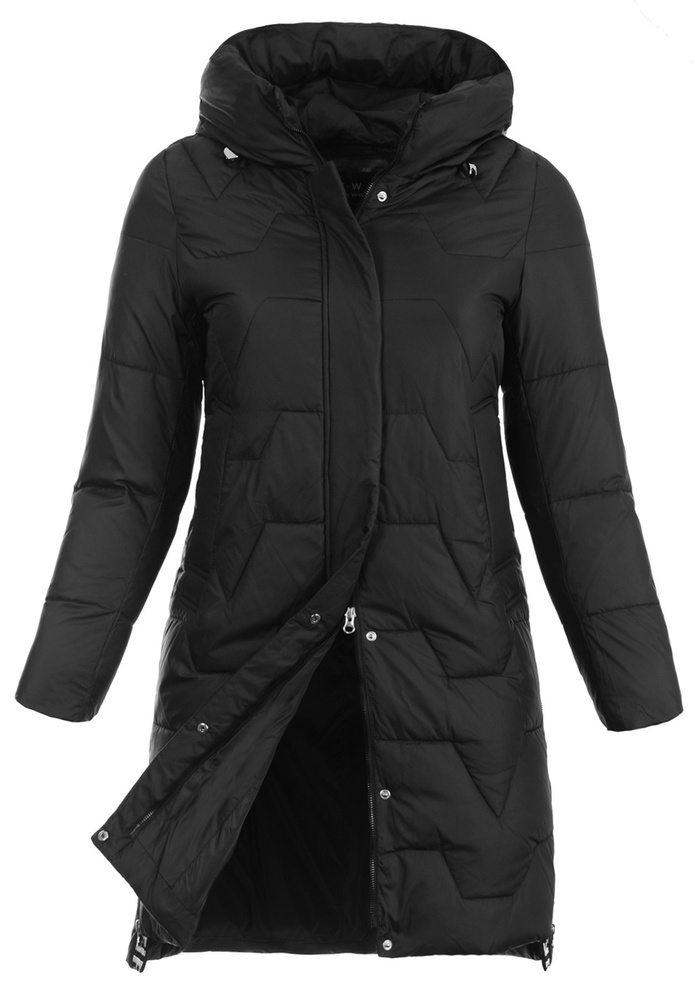 Damska Zimowa Ortalionowa Kurtka Czarna
