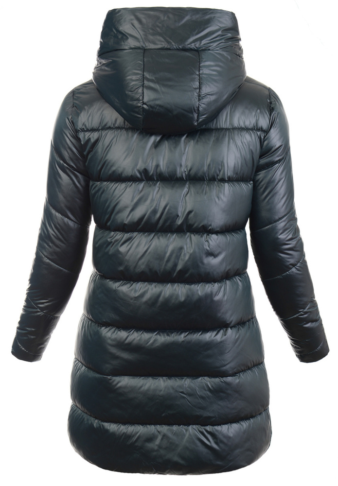 Damska Zimowa Ortalionowa Kurtka Zielona