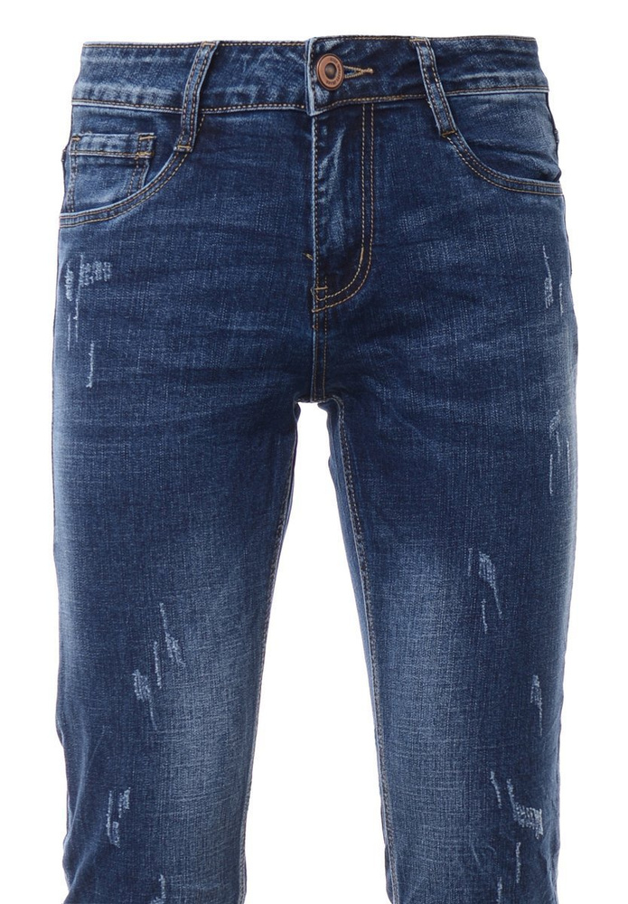 Męskie Spodnie Jeansowe Granatowe