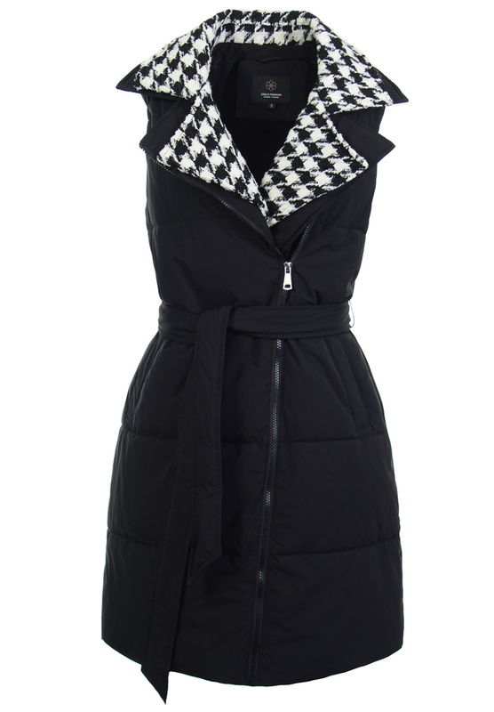 Damska Kamizelka Bezrękawnik Czarna