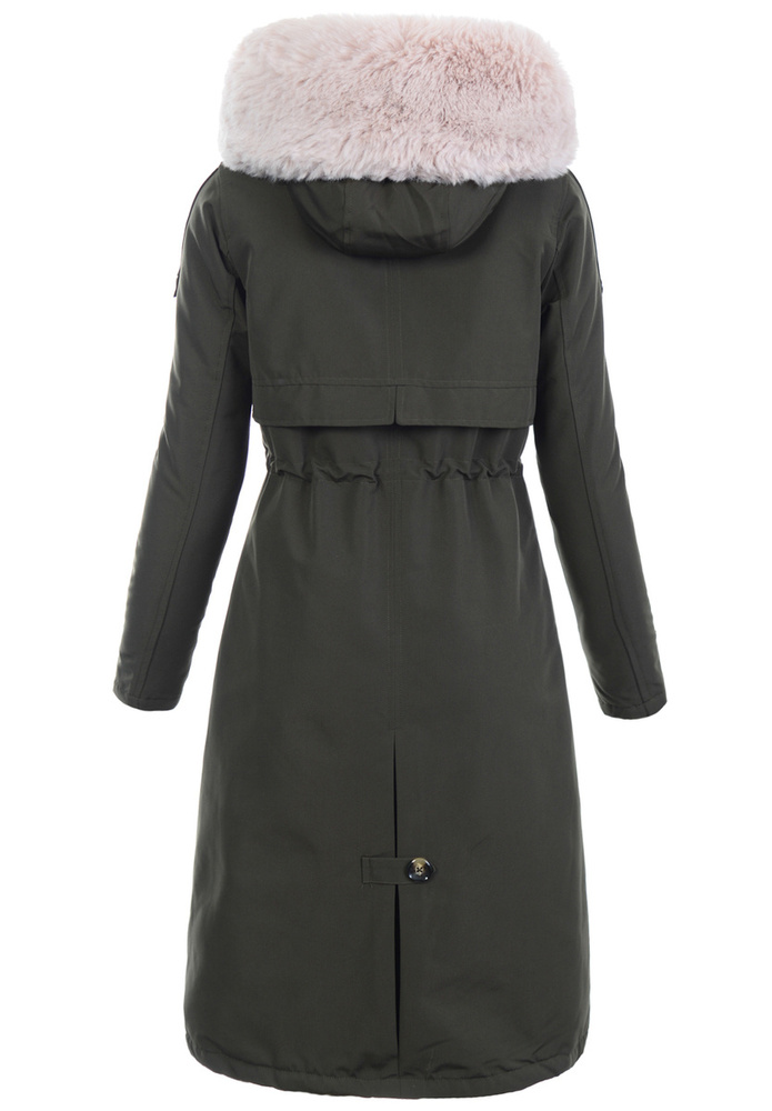 Damska Parka Kurtka Zimowa Khaki