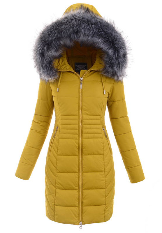 Damska Zimowa Ortalionowa Kurtka Czerwona