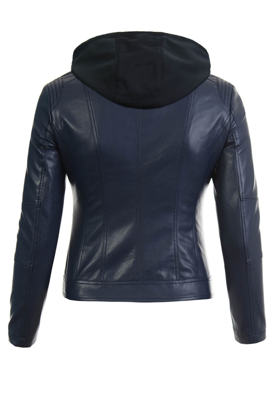 Damska Kurtka Ramoneska Granatowa