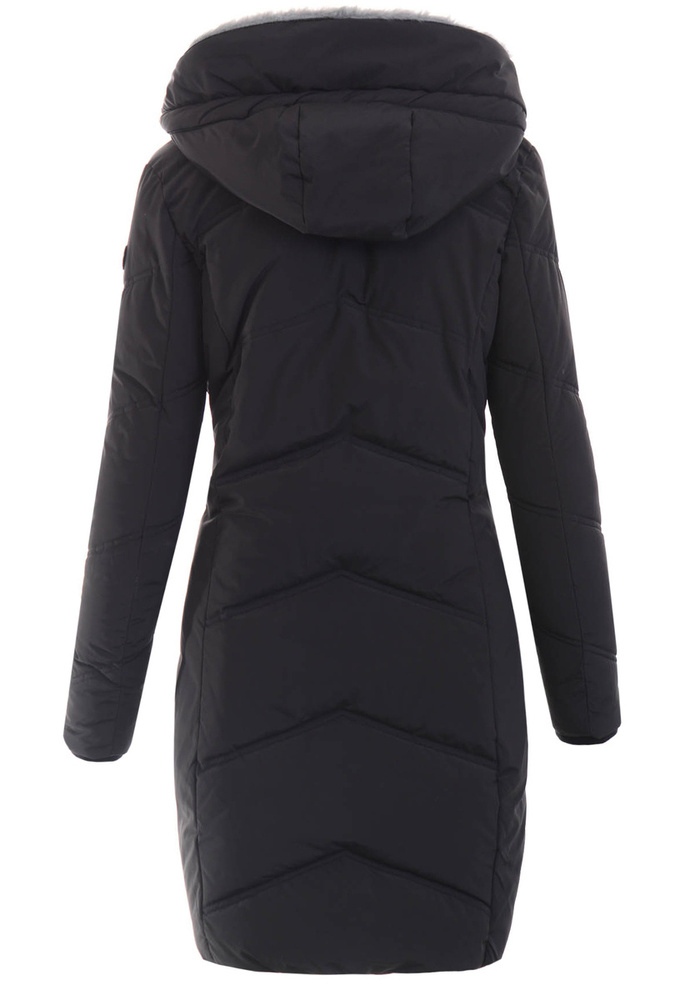 Damska Zimowa Ortalionowa Kurtka Czarna