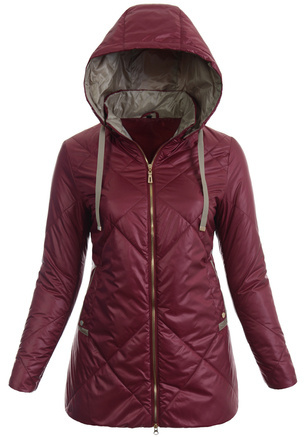 Kurtka Parka Wiosenna Bordowa