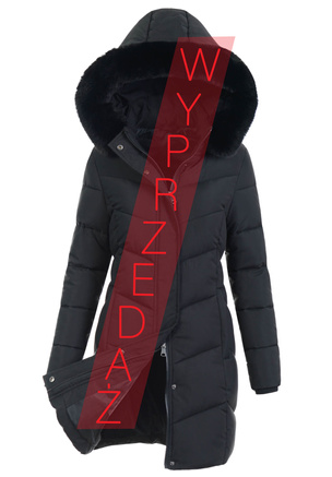 Damska Zimowa Ortalionowa Kurtka Czarna