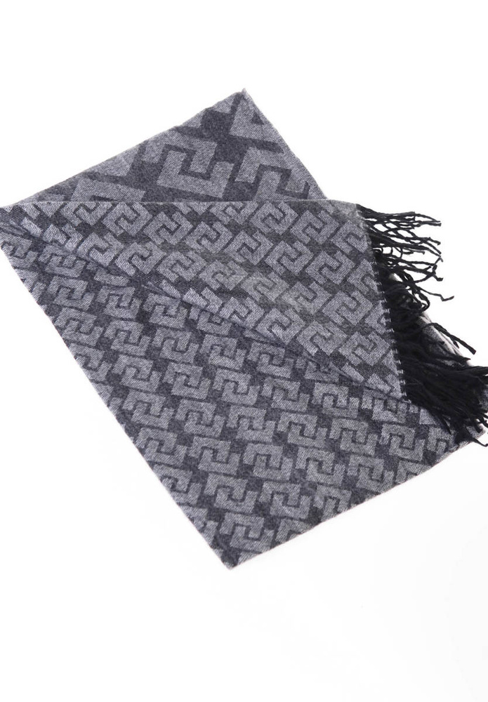 Szal Damski Wzór Geometryczny Szary