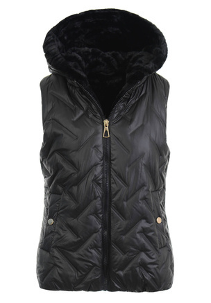 Damska Kamizelka Bezrękawnik Czarny