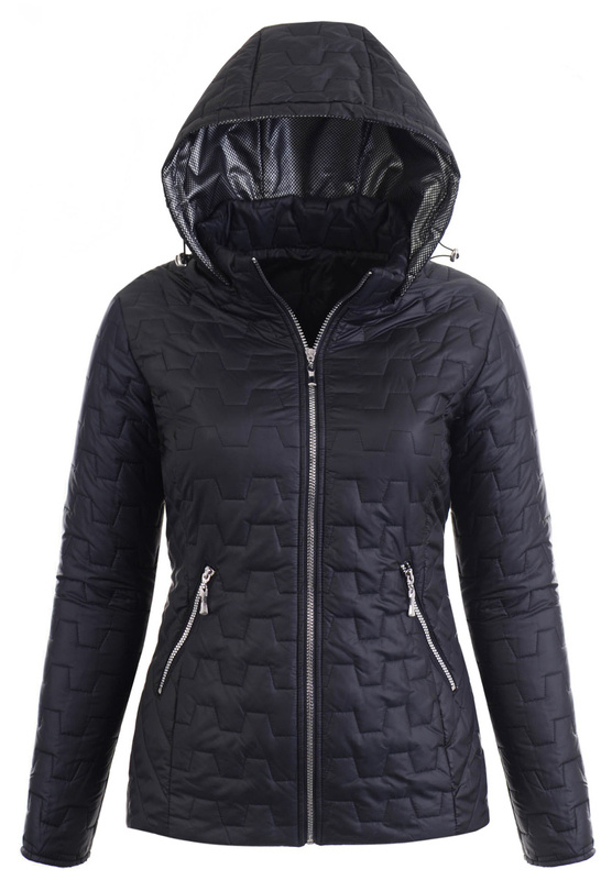 Damska Wiosenna Ortalion Kurtka Czarna