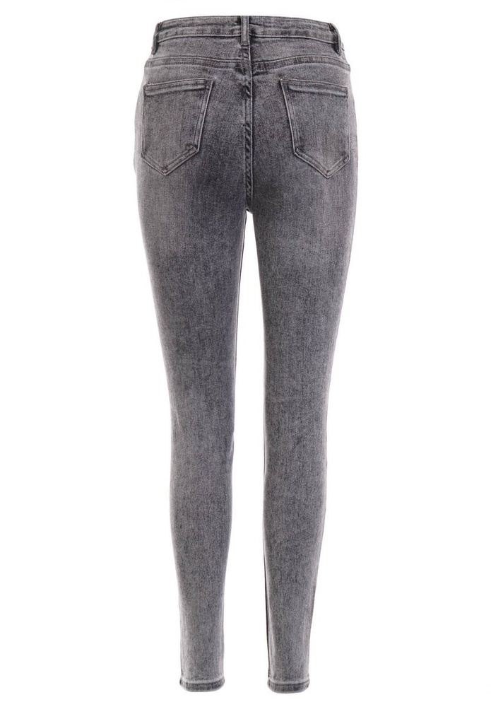 Damskie Spodnie Jeansowe Ciemno Szare